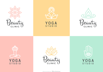 Beauty And Yoga Vector Logo Set - Kostenloses vector #441645