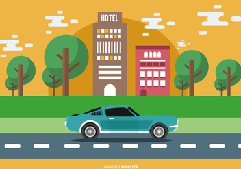 Classic Muscle Car - Free vector #441665