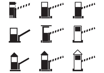 Toll booth icon set - Free vector #441895