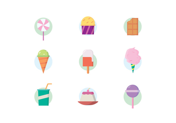 Sweets and Desserts Icons - vector #441935 gratis