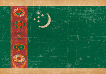 Grunge Flag of Turkmenistan - бесплатный vector #442235