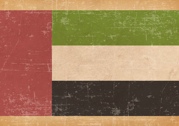 Old Grunge Flag of United Arab Emirates - vector gratuit #442505 