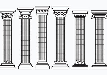 Set of Corinthian Columns - Free vector #442525