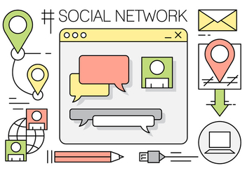 Free Social Network Elements - vector #442645 gratis