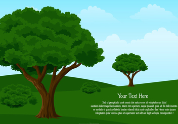 Landscape Illustration with Space for Text - vector #442725 gratis