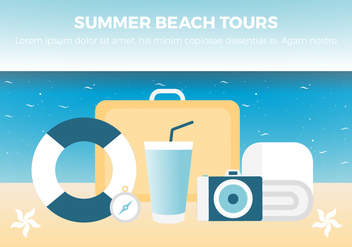Free Summer Holiday Background - vector #443105 gratis