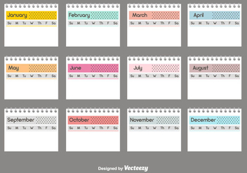 Desktop Calendar Vector Template - vector #443255 gratis