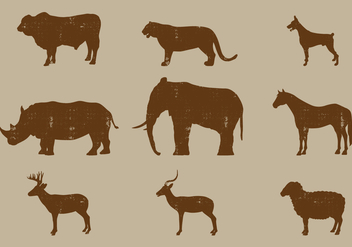 Mammal silhouettes - Free vector #443295
