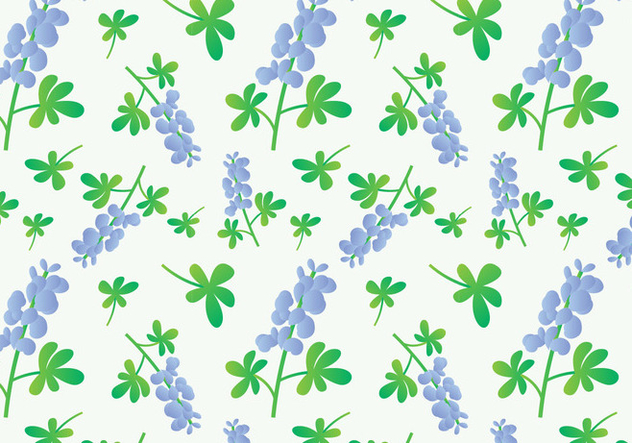 Bluebonnet Flower Pattern - vector gratuit #443905 