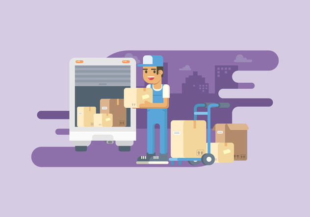 Movers Service Illustration - Free vector #443945
