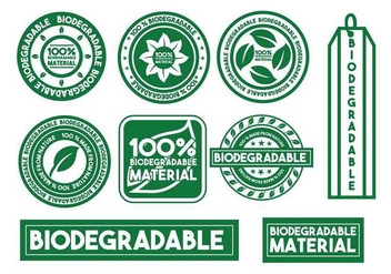 Biodegradable vector stamp set - бесплатный vector #444015