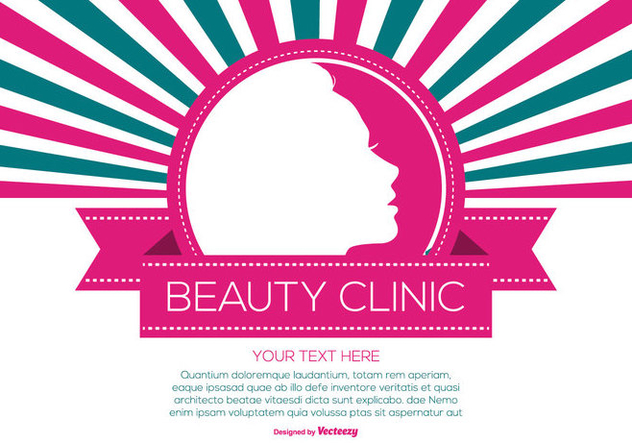 Retro Style Beauty Clinic Illustration - vector #444085 gratis