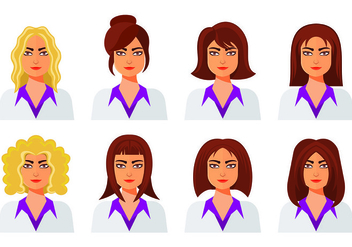 Set Of Woman Icons - Free vector #444095