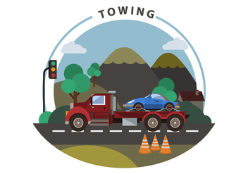 Free Towing Vector Illustration - Free vector #444125