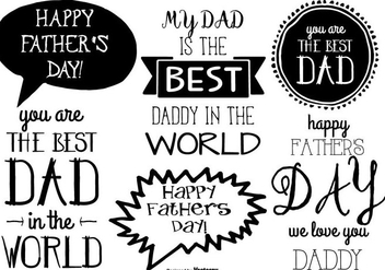 Hand Drawn Father's Day Label Collection - бесплатный vector #444395