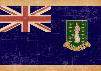 Old Grunge Flag of UK Virgin Islands - бесплатный vector #444425