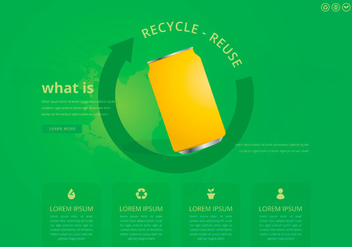 Recycle and Reuse Tin Box and Other Garbage - vector #444555 gratis