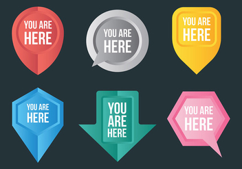 Free You Are Here Icons Vector - Free vector #444675