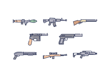 Free Weapon Icons - vector #444815 gratis