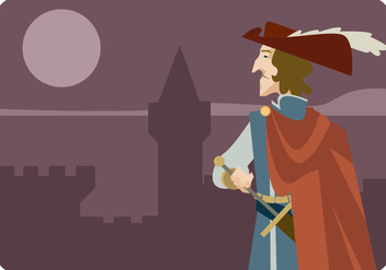 Musketeer in The Castle Vector - Free vector #445005
