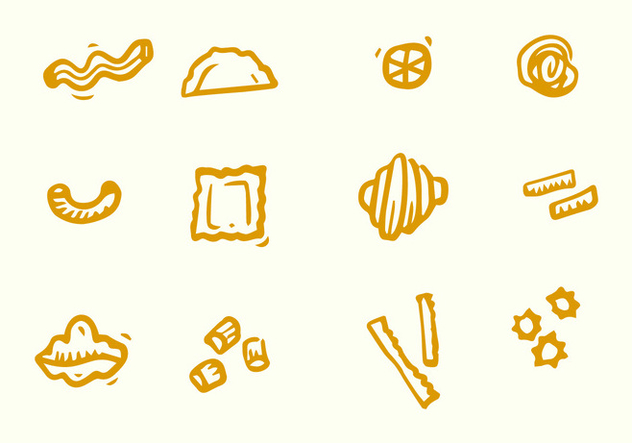 Various Pasta Icon - Free vector #445055