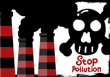 Stop Pollution Air Background Vector - бесплатный vector #445175