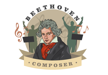 Beethoven Vector Illustration - Kostenloses vector #445295