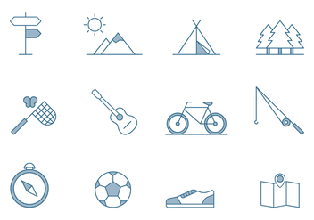 Outdoor Activities Icons - Free vector #445405