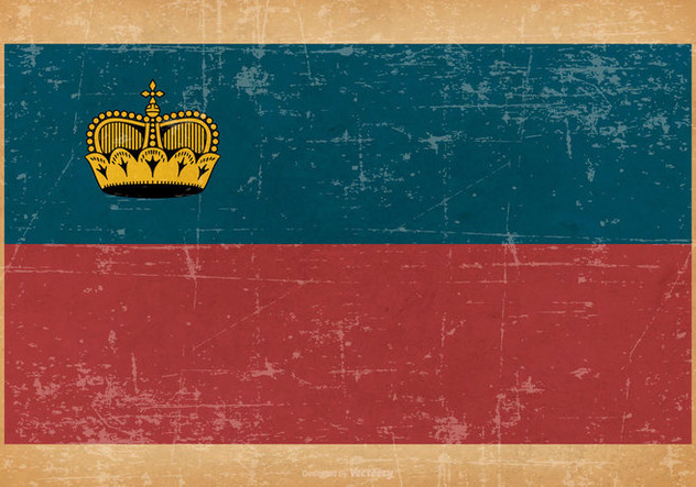 Grunge Flag of Liechtenstein - Free vector #445485
