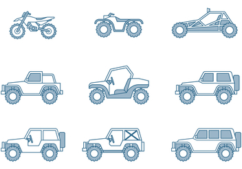 Off-road Vehicle Icons - vector gratuit #445775 