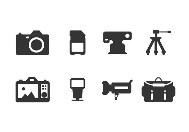 Photography Tool Icons - vector #445865 gratis