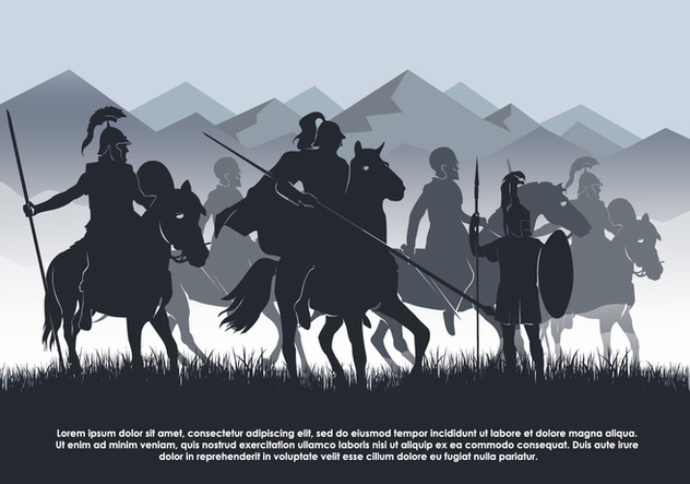 Cavalry Vector Background Illustration - vector gratuit #446045 