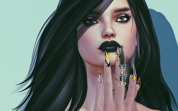 Tania Stileto Mesh Nails by SlackGirl @ Ross & Claw Bento Mesh Ring by SlackGirl - Free image #446455