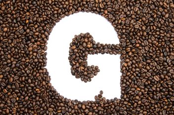 Alphabet of coffee beans - image #451895 gratis
