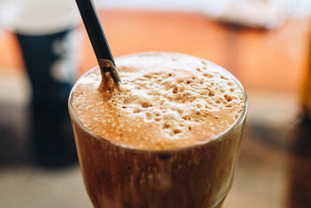 Close up of white frappe in a glass. Summer drink - image #453685 gratis