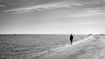 On the beach - Malahide, Dublin - Black and white street photography - бесплатный image #454935