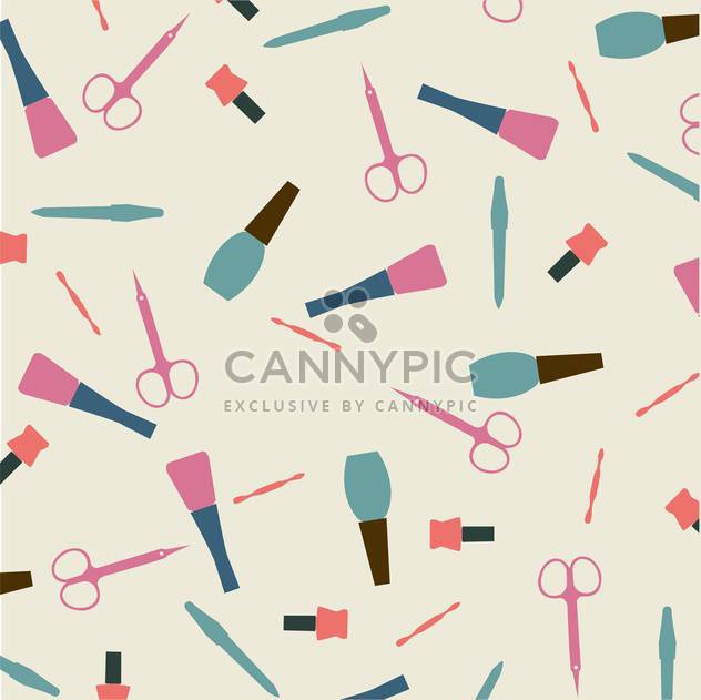 Vector illustration of female colorful manicure collection background - бесплатный vector #126435