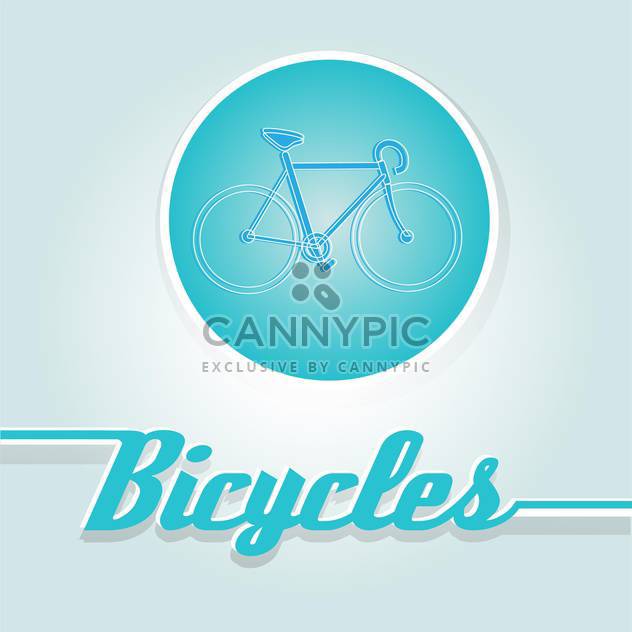 Vector illustration of blue bicycle in circle - Kostenloses vector #126515