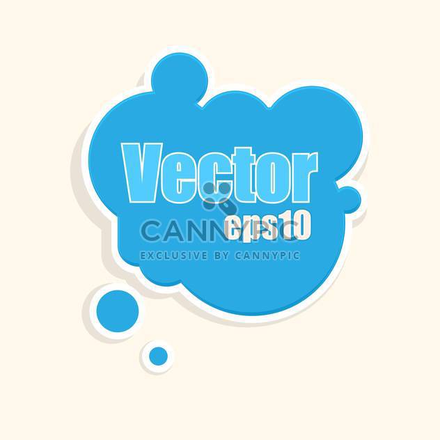 Vector blue bubble background with text place - Kostenloses vector #126705