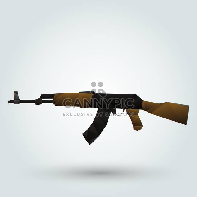 Kalashnikov automatic rifle on white background - Kostenloses vector #126725