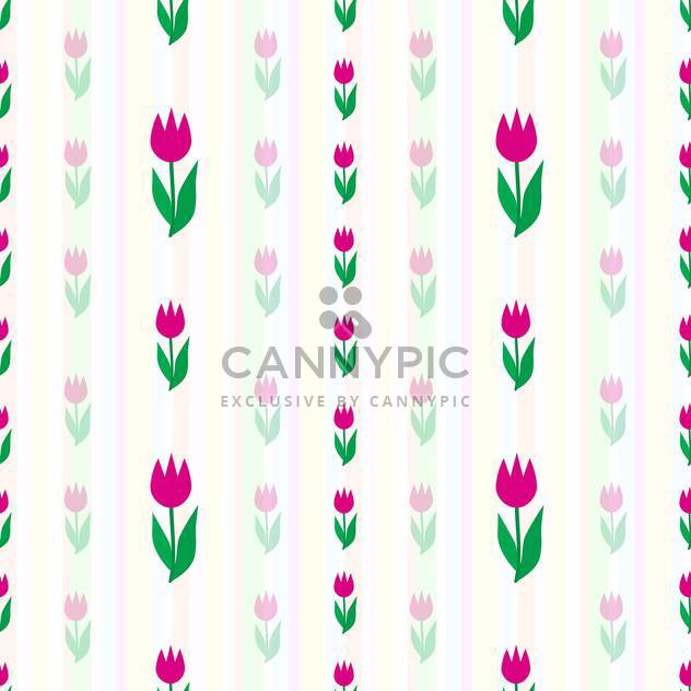 Vector background with blossom tulips flowers - бесплатный vector #126915