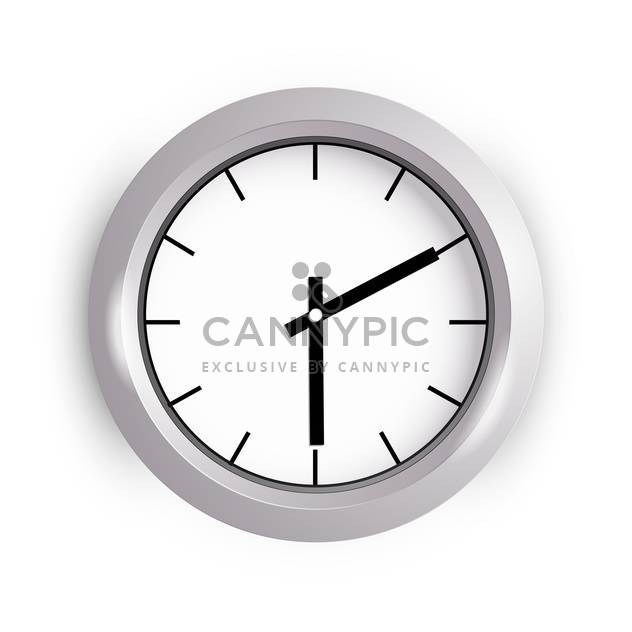 Vector illustration of wall clock on white background - Kostenloses vector #127095