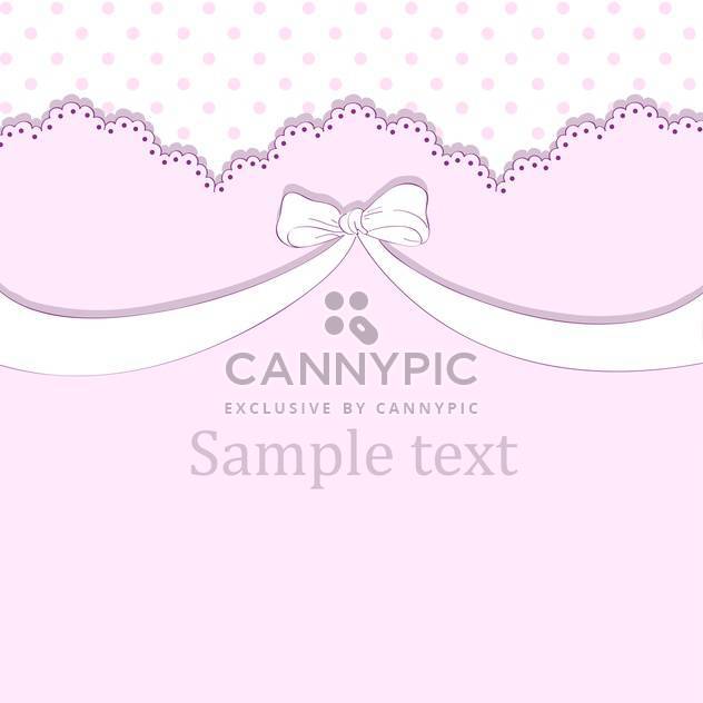 Vector pink background with bow and text place - бесплатный vector #127135