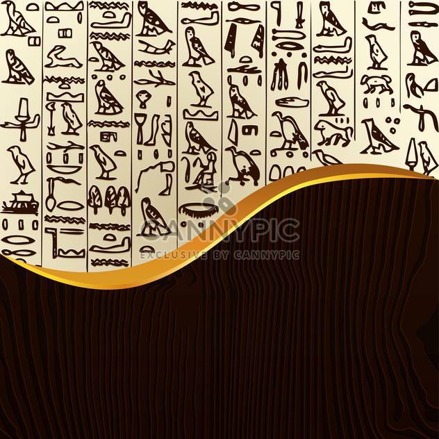 Vector illustration of background with egypt hieroglyphs - vector gratuit #127215 