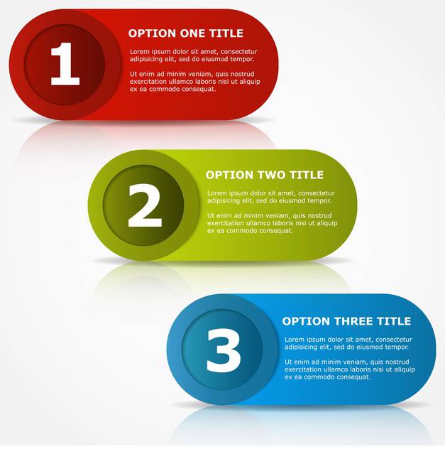 colorful three options banners - Free vector #127635