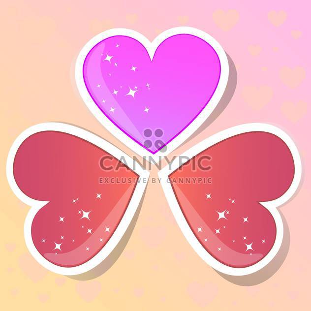 Valentine hearts on colorful background - Kostenloses vector #127725