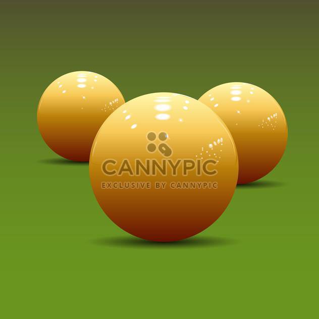 vector illustration of billiard balls on green pool table - Kostenloses vector #127995