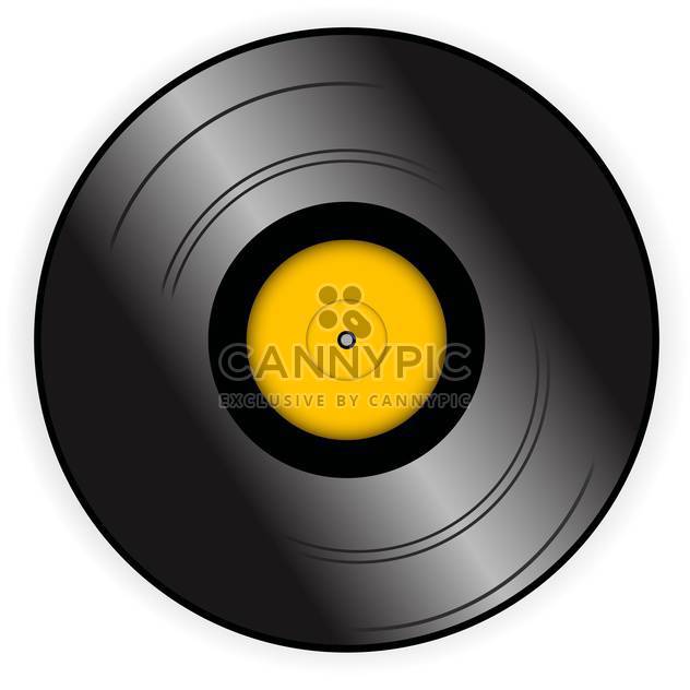 Vinyl record vector icon, isolated on white background - Free vector #128205