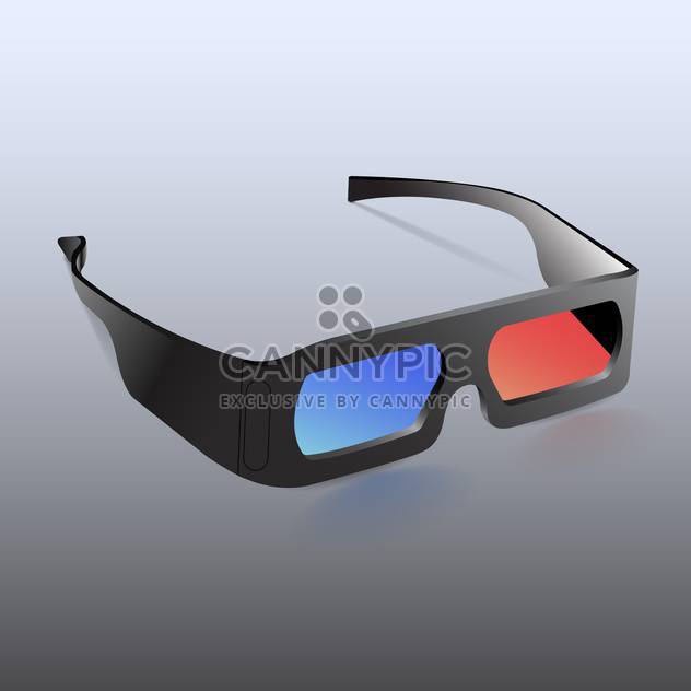 Vector illustration of 3d glasses isolated - vector gratuit #128545 