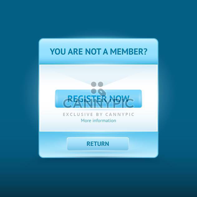Vector registration invitation glossy web form - Kostenloses vector #128605